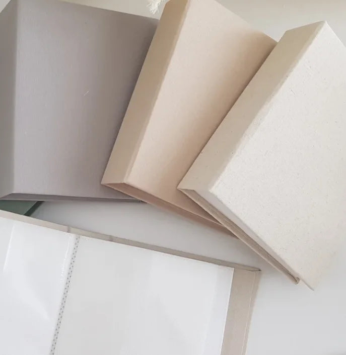Large Capacity Leather Linen Cover Wedding Guest Book Scrapbook Photo Album Hardcover Family Pockets Refillable Insert Books
