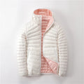 New Light Short Hooded Double-sided Wear Both Wear Light Thin Down Jacket Women's Plus-size Coat