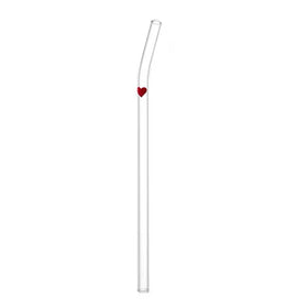 Wholesale Logo Custom Cartoon Design Glass Straw Borosilicate Glass Drinking Straw