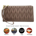 Women Wallet Purse Key Chain Bracelet Wrist Clutch Bag Retro Zipper Ladies Hand Bags