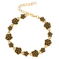 2024 Vintage Rose Bracelet Europe and the United States New Design Alloy Flower Bracelet