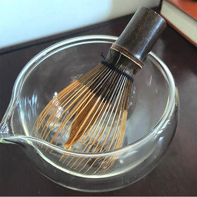 300ml Double Wall High Borosilicate Glass Bowl Matcha Glass Bowl with Spout