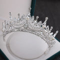 New Trendy High End Silver Gold Pearl Wedding Accessories Rhinestones Bridal Crown Tiara for Women