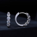 Luxury Modern Casual 2023 Huggie Earrings 925 Sterling Silver Jewellery Western Girls Moissanite Cluster Earring for Women
