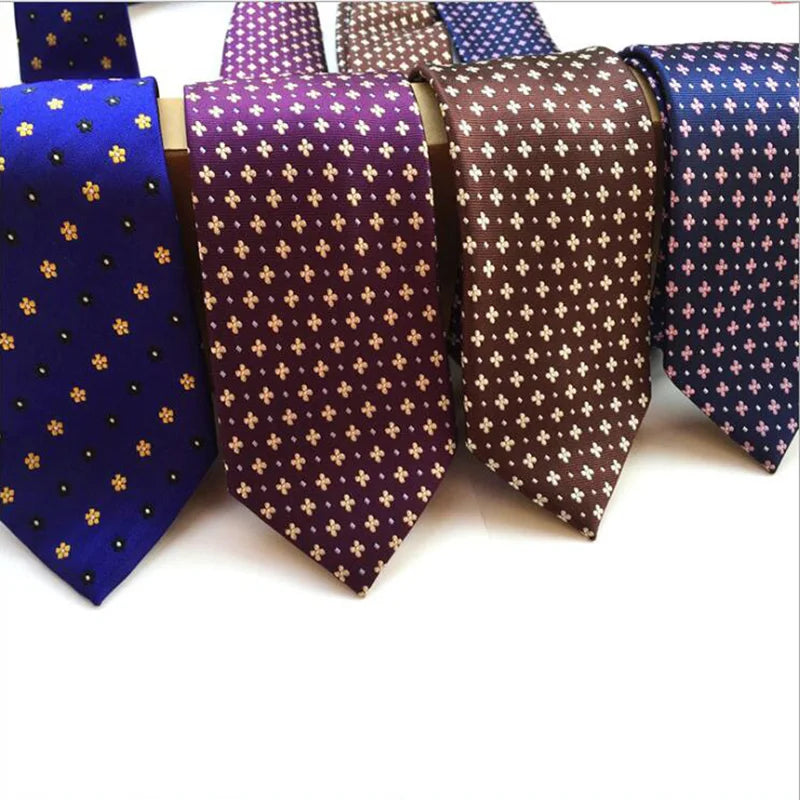 8cm Fashion Tie Factory Wholesale Silk Red Yellow Floral Necktie
