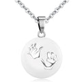 Angel Caller Handprint Mom Pregnancy Mother Women Chime Harmony Ball Pendant Necklace