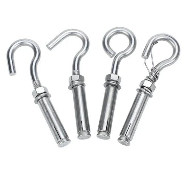 Concrete Wall Hook 304 Stainless Steel Expansion Hook Heavy Duty Open Cup Hook Expansion Bolts