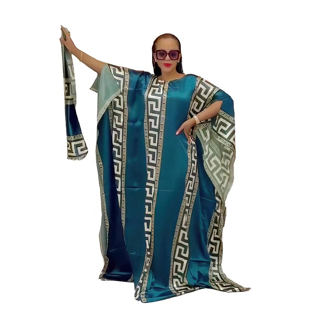 Hot Selling African Islamic Dresses Free African Chic Evening Dress Rayon African Kitenge Dress Designs Picture for Lady