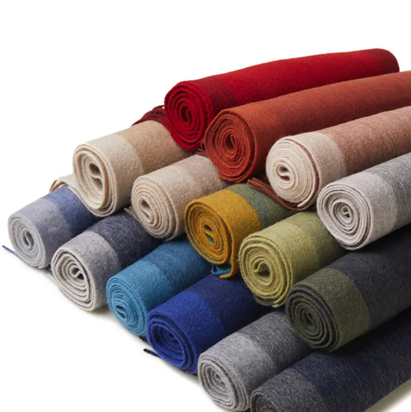 Jtfur Wholesale Fashion Woolen Scarf Color Blocking Autumn Winter High Quality Tassel Women Wool Shawls Scarf