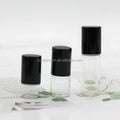 Clear Glass Roller Ball Vials 2ml 3ml 5ml for Perfume Essential Oils Cosmetics-Hot Stamping Empty Cosmetic Tube with Screw Cap