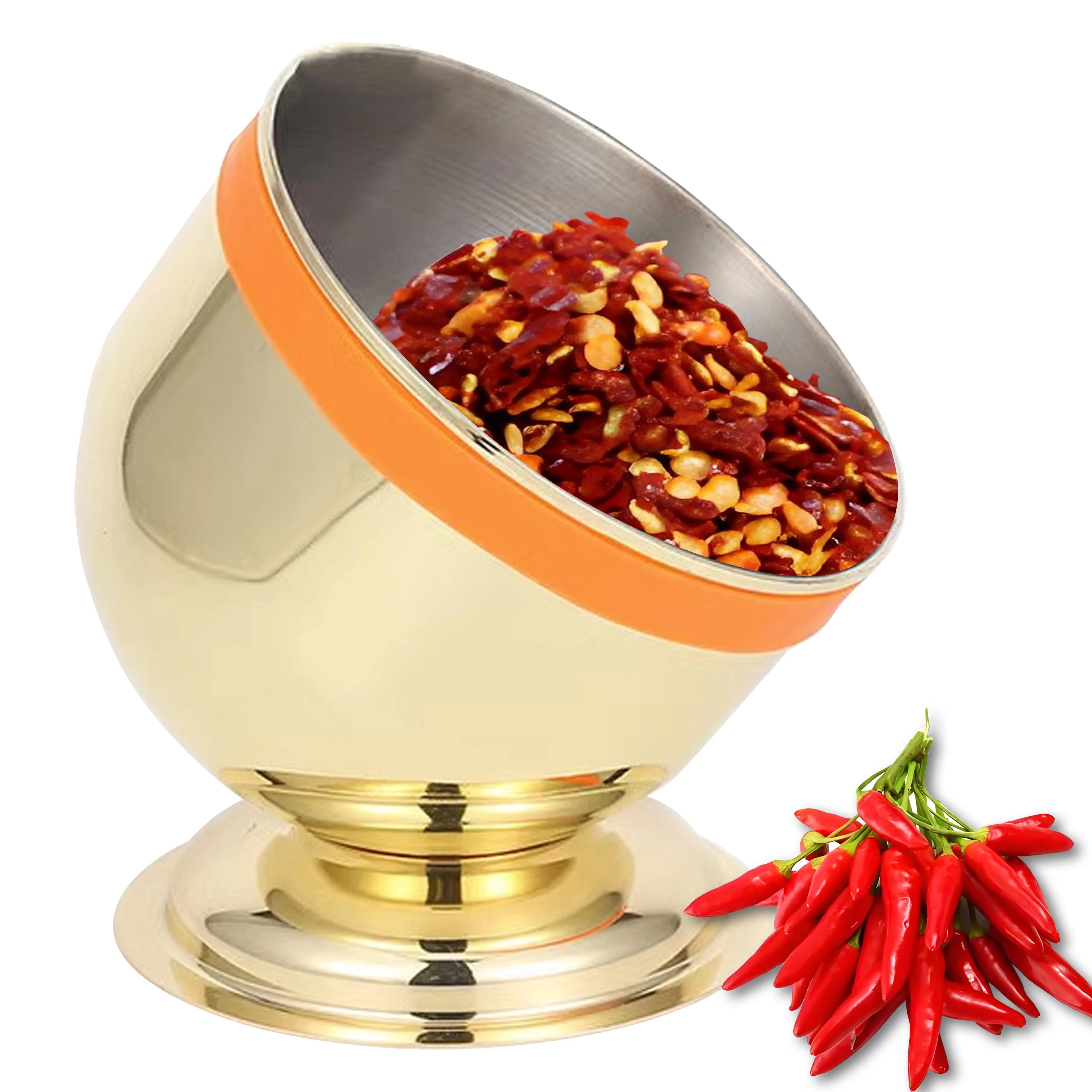 YITIAN Hotel Home Multi Function Stainless Steel Buffet Seasoning Bowl Bevel Sauce Bowl Spice Stirring Tool Fruit
