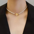 Fashion Vintage Women's  Freshwater Pearl Necklaces Jewellery Freshwater Pearl Beaded Charm Necklace
