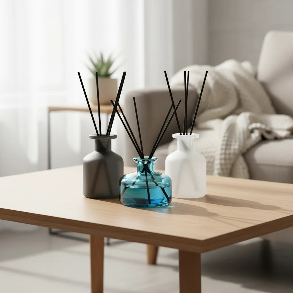 Wholesale Home Decorative Perfume Bottle 150ml 200ml Empty White Black Glass Aroma Bottles Luxury Reed Diffuser Bottle for Home