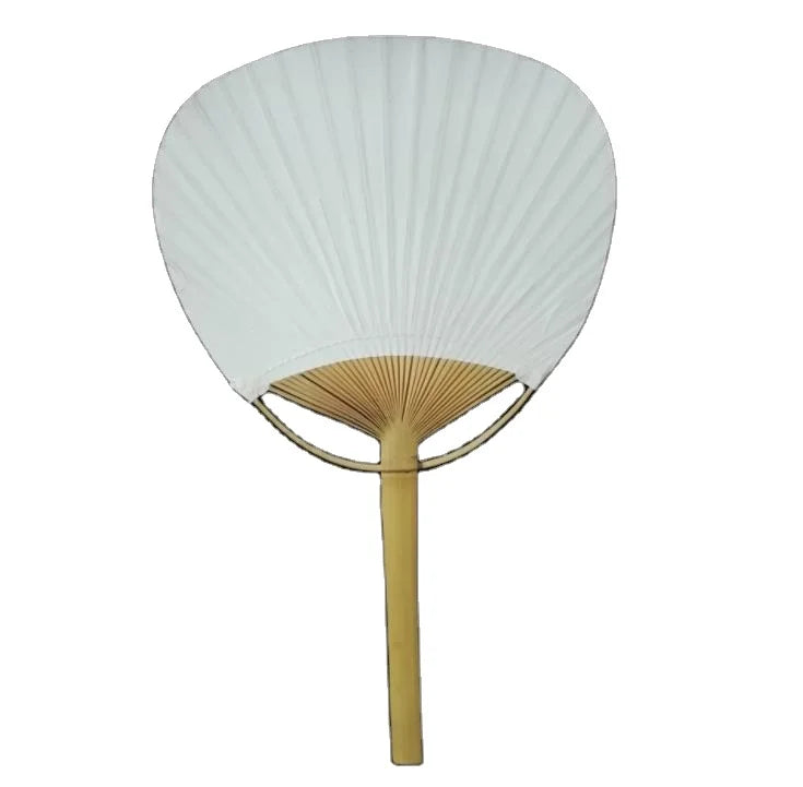 Summer Beach Party Favors Photography Props Paper Round Hand Fan Wedding Souvenirs Guests Chinese White Blank Paddle Fans