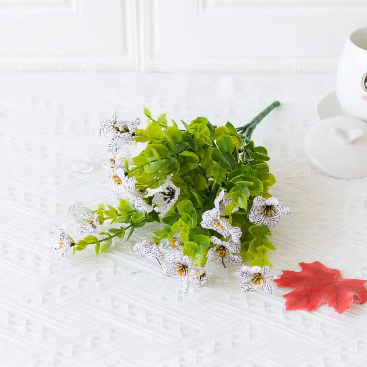 Handmade 7 Branches Faux Daisy Flowers Artificial Garden Decor for Christmas New Year Back School Father's Day Celebrations