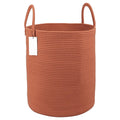 2024 New Cotton Rope Laundry Basket Hamper for Clothes Woven Storage Basket for Living Room Bedroom Tall Rope Basket for Blanket