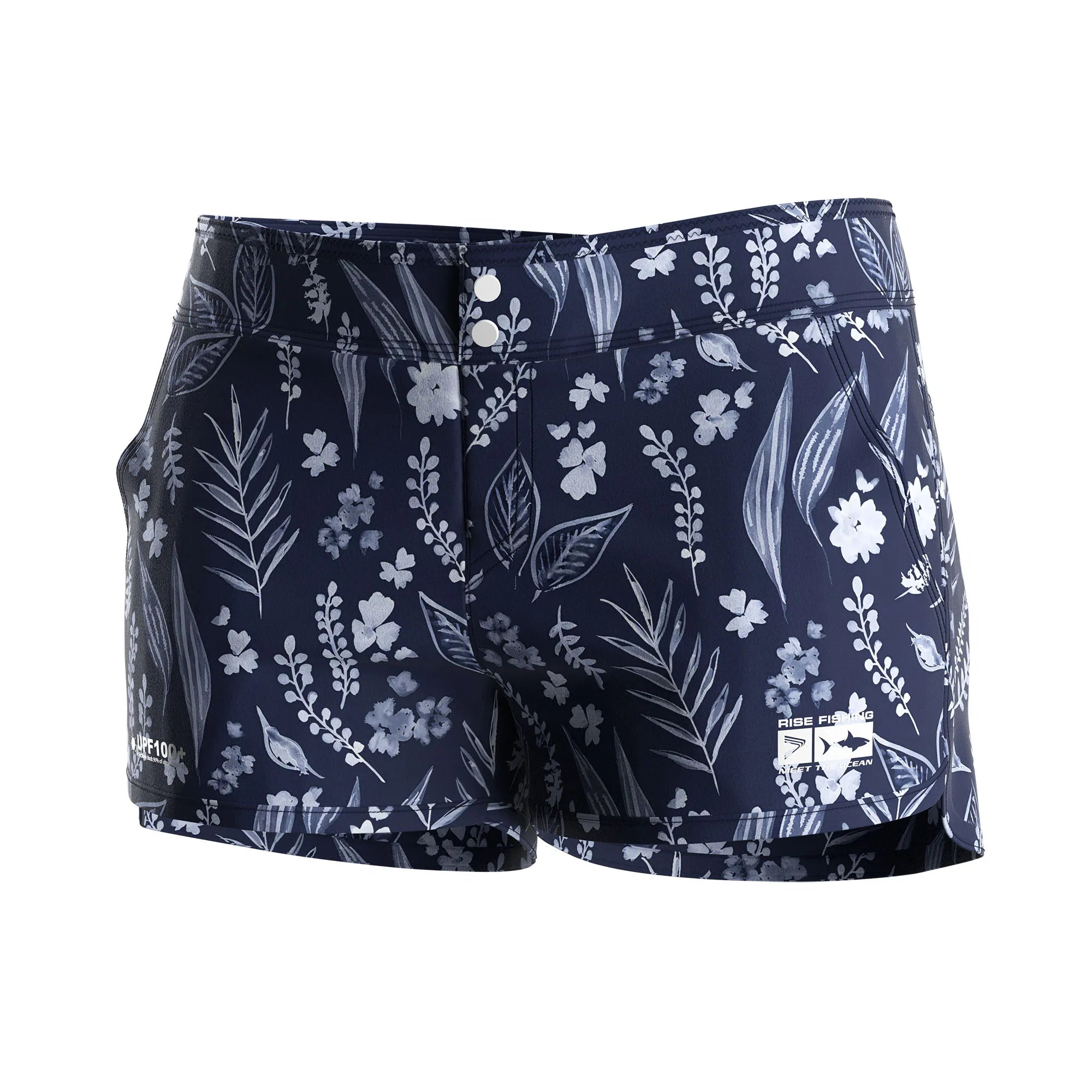 UPF100+ Women's Fishing Board Shorts Scalloped Leg Opening Quick Dry Stretchy Moisture-wicking for Seaside Vacation