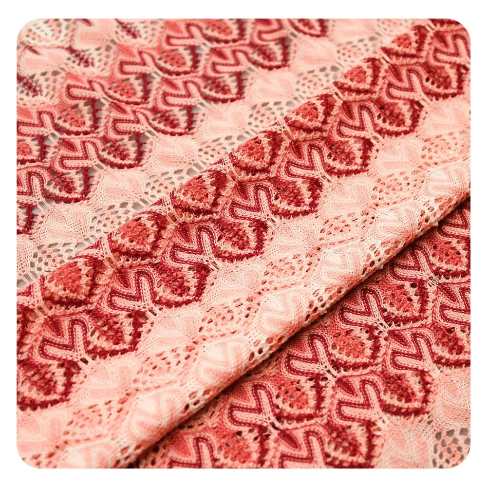 Large Stock 100% Polyester Soft French Geometric Eyelet Tulle Lace Fabric for Dress