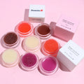 Wholesale 7 Flavors Organic Fruit Lip Care Scrub Custom Logo Vegan Vanilla Strawberry 2 in 1 Lip Scrub and Lip Balm