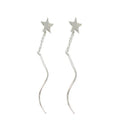 Beadsnice 925 Threader Chain Earrings Sold by Pair Silver Jewelry  Online