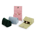 Travel-Friendly Luxury Envelope Flap Suede Jewelry Bag Pouch Fashionable Magnet Button Closure Ring Earrings Stud Box