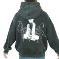 Factory Custom Long Sleeve Stone Wash Hoodies Men's Acid Wash Hoodies Custom Logo Faded Hoodies