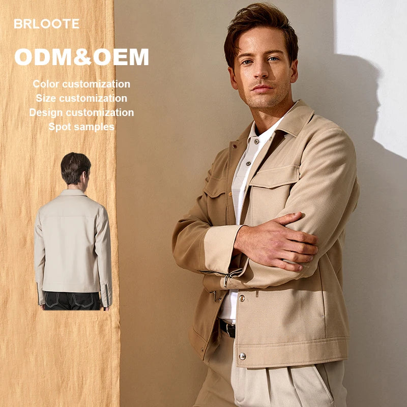 Customization Men's Woolen Paisley Fleece Jacket with Decorative Lapel and Versatile Casual Winter Wear ODM/OEM100 Pieces