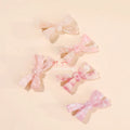 Mi Dairy Sweet Cut pink Cellulose Acetate Bow Hair Clips 222350
