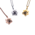 Paw Print Charm Gold Plated Stainless Steel Jewelry 100 Language I love You Necklace Custom Photo Projection Necklace for Women