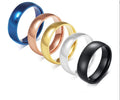 Highly Polished Casual Style Jewelry Blue Plated Stainless Steel Ring for Men Women  Accessories