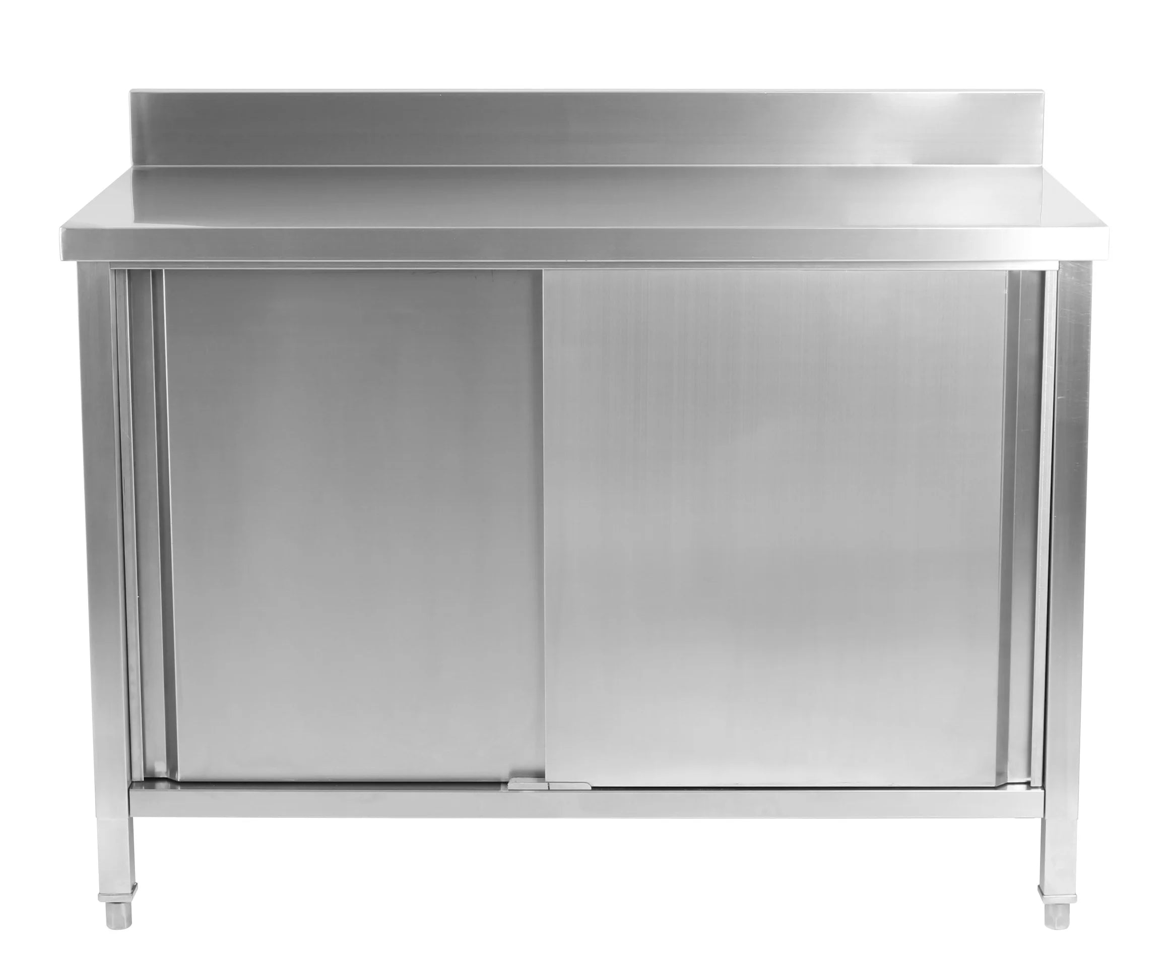 Stainless Steel Restaurant Kitchen Sink Preparation Table with Reinforced Apron Undermount Installation Flat Pack Design