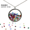 45mm Chains Necklace Pendant Charms Stainless Steel Diy Jewelry Necklace for Women Gift Glass Twist Screw Floating  Locket