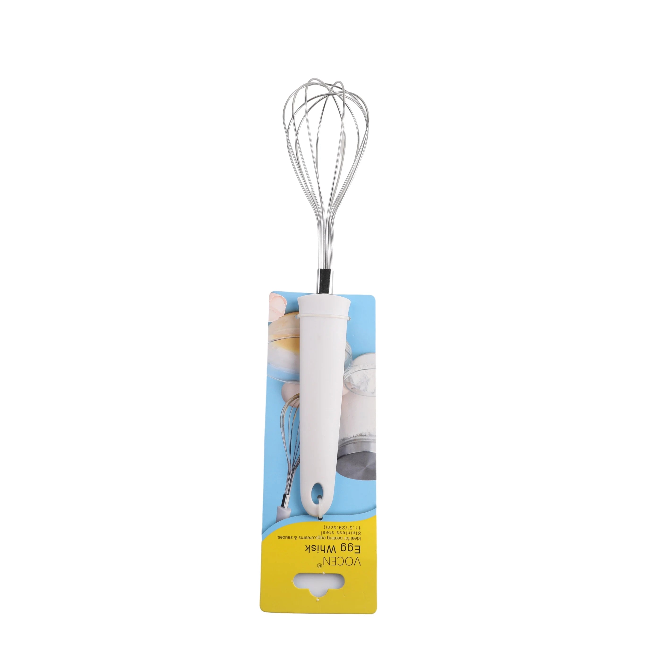 Eco-friendly Home Use Fruit & Vegetable Tools Custom Manual Stainless Steel Egg Beater & Whisk with Container Easy to Clean