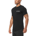 Custom Athletic Clothing Polyester Fitness T Shirt Moisture Wicking Men Workout Gym Top Crew Neck Gym T Shirts