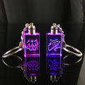 Factory Direct Cheap Wholesale Crystal Led Keychain Custom logo Laser Engraving Crystal Key Chains with Led Lights