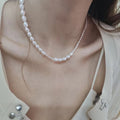 BS1025 925 Sterling Silver Jewelry Adjustable Freshwater Pearl Necklace for Women Unique Irregular Combination Pearls Choker