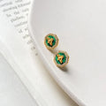Gorgeous Jewelry Bee Earring Malachite 925 Sterling Silver Stud Earring