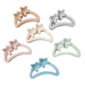 Customized Wheat Straw Hair Claws Eco Friendly 9cm Flower Hair Clips Sustainable Macaron Color Hollow Hair Clamps for Women Girl