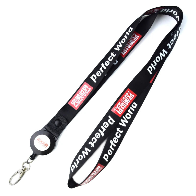 Custom Key Chain Lanyard with Logo Printing Polyester Badge Reel for Neck Strap Offset & Silk Screen Printing Options