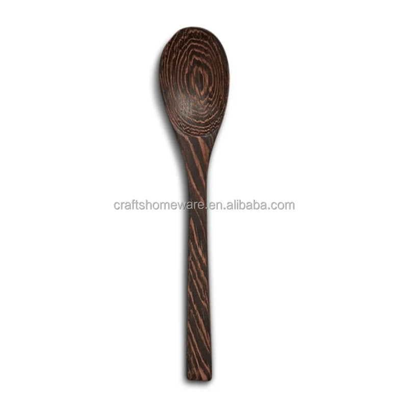 Made From Offcuts (1-Pack) - All-Natural & Chemical-Free Wooden Fork  Spoon - Eco-Friendly Handmade Ebony Wood Spoon
