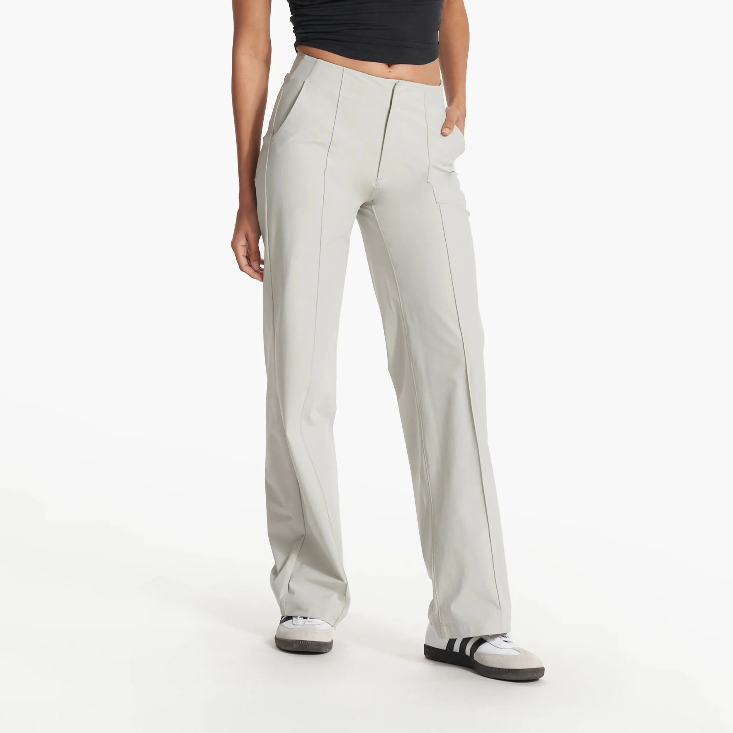 Women's Breathable Loose Fit Wide Leg Pants Elastic Waistband Moisture Wicking Long Pants