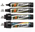30mm Flat Tip Jumbo Refillable Permanent POP Marker with Dual-Sided Writing 12 Colors for Paper Use