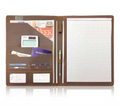 Pu Leather Business Portfolio Bag A4 File Folder Organizer Holder Writing Pad with Business Card Holder