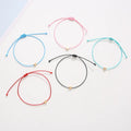 European and American Wish Card Bracelet Simple Heart-shaped Wax Thread Woven Bracelet Hand Rope Jewelry