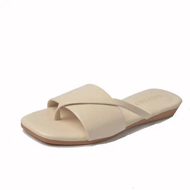 Women's Best Selling One Strap Simple Slippers Soft Bottom Lightweight Ladies's Flats Walking Outdoor Women's Casual Sandals