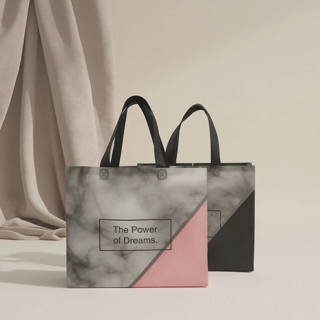 Eco Friendly Recycle Reusable Grocery Shopping Tote Bag with Logo Non Woven Dust T-shirt Bag