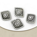 RB058 Fancy Women Shirt Garment Rhinestone Button Clip Jewel Metal Button Covers Accessories Decoration