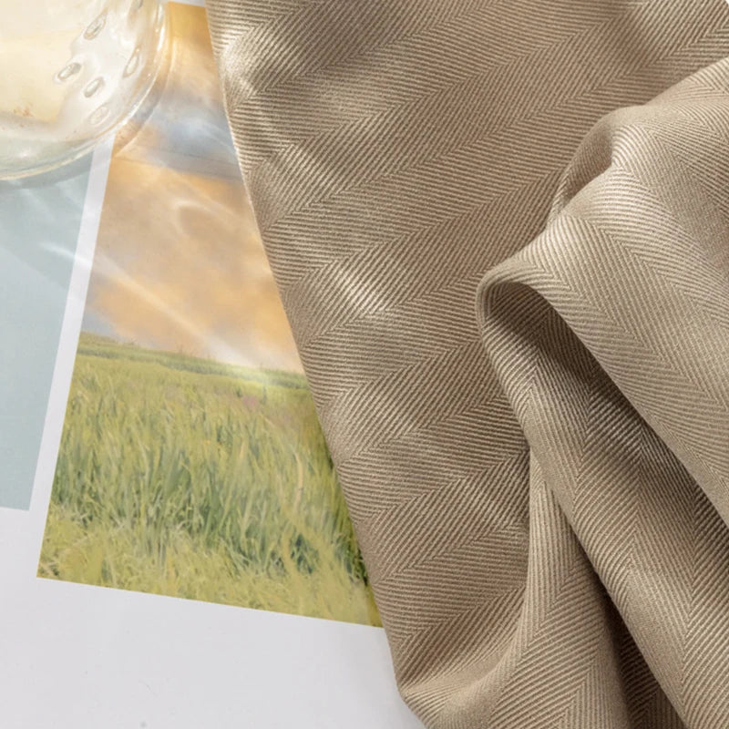 Fabric Twill Spring and Autumn Suit Windbreaker Pants Blended and Interwoven Fabric Lyocell Linen Mixed Fabric