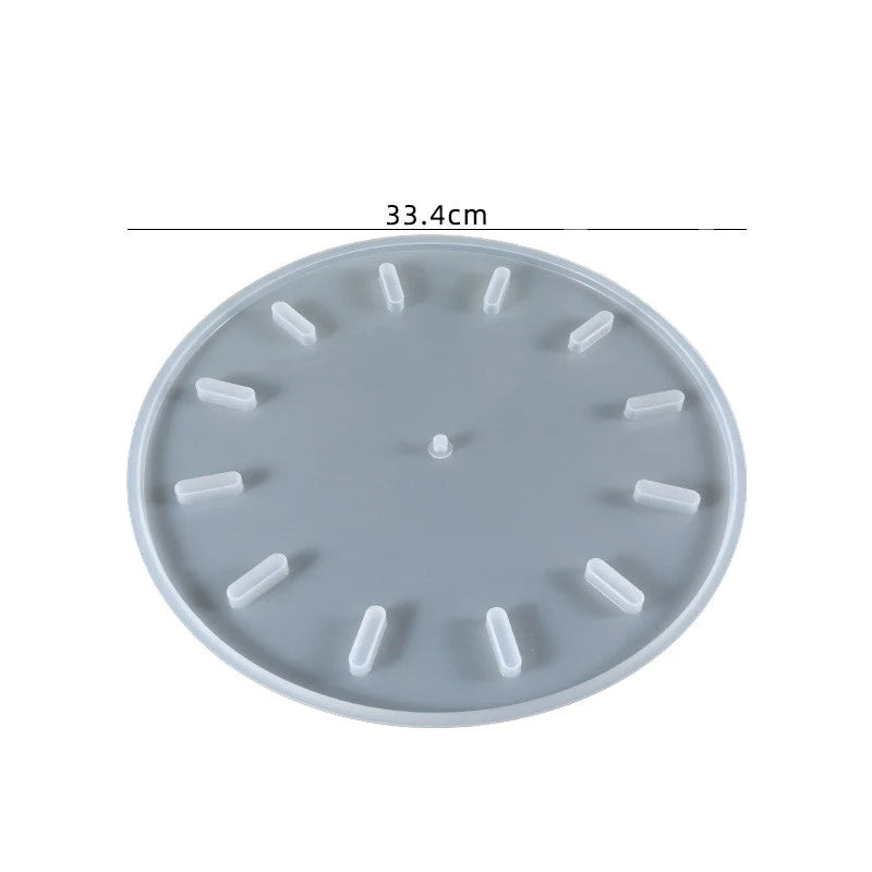 Wall Silicone Clock Alarm Casting Moulds Clear Timer Making Large Clock Resin Eco-Friendly Stocked DIY Art Custom Logo Flexible