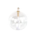 Refillable Glass Lamp Ribbed Inside Glass Lamp Bottle Set Refillable Petite Glass Oil Lamp for Home Decoration